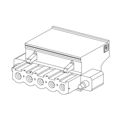 connector kit, Modicon M340, 2 removable connectors, spring type, for power supply module