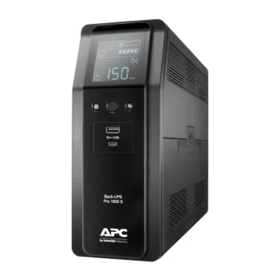 APC Back-UPS Pro, 1600VA/960W, Tower, 230V, 8x IEC C13 outlets, Sine Wave, AVR, USB Type A + C ports, LCD, User Replaceable Battery