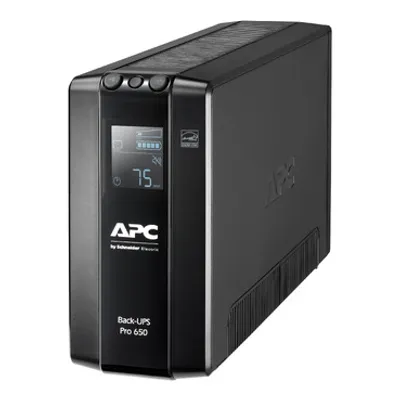 APC Back-UPS Pro, 650VA/390W, Tower, 230V, 6x IEC C13 outlets, AVR, LCD, User Replaceable Battery