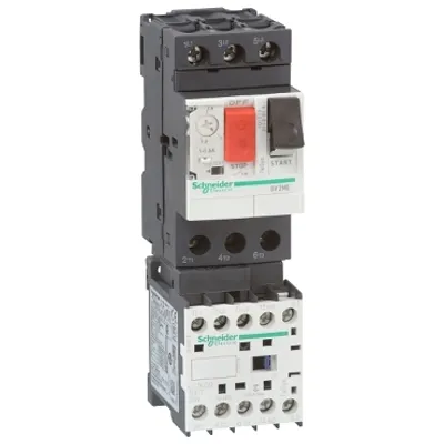 DOL combination starter,TeSys Deca Frame 2,GV2ME06 and LC1K06,1-1.6A,24V DC