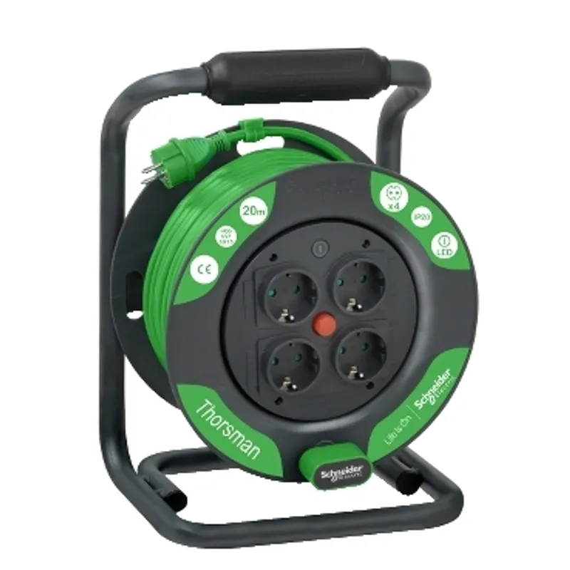 Thorsman - Cable reel 20m HO5VVF 3G1.5 IP20 Schuko — photo 1 of 3