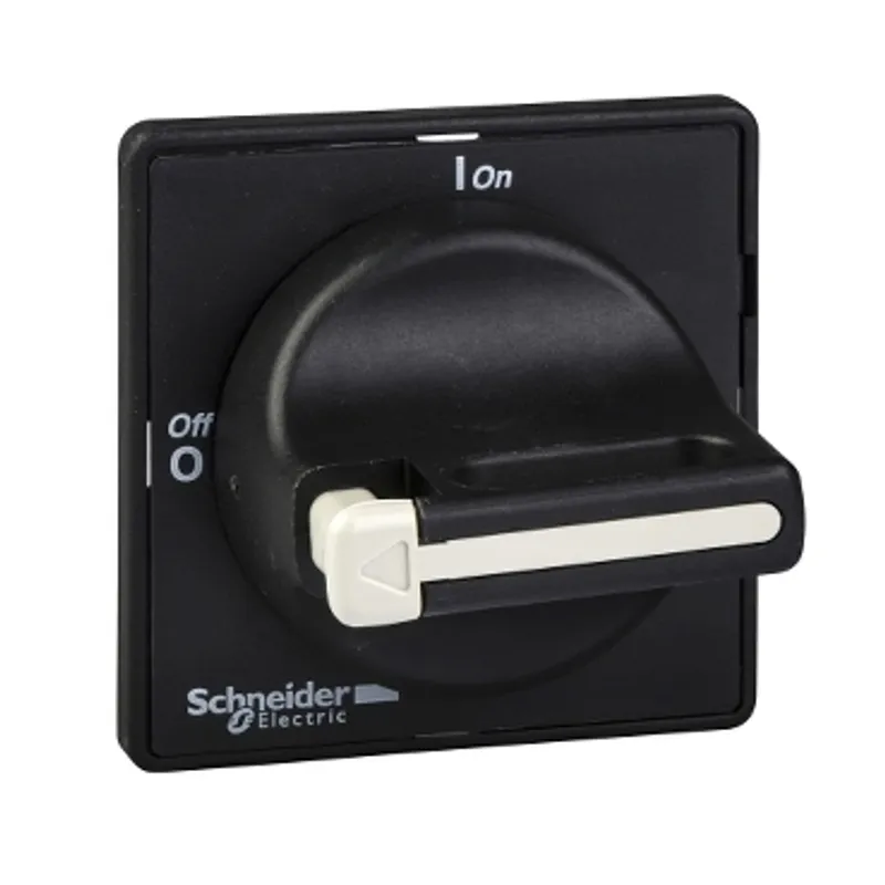 Handles and front plates,TeSys Control,black handle,black front,1-3 padlocking,4 screws fixing,for VN12/VN20/V02-V2