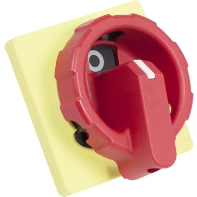 Handles and front plates,TeSys Control,red handle,yellow front,1-3 padlocking,4 screws fixing