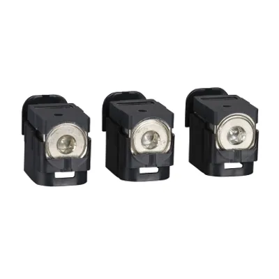 Aluminium bare cable connectors, ComPacT NSX, for 1 cable 25mm² to 95mm², 250A, set of 3 parts