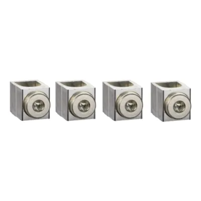 Aluminium bare cable connectors, ComPacT NSX, for 1 cable 25mm² to 95mm², 250A, set of 4 parts