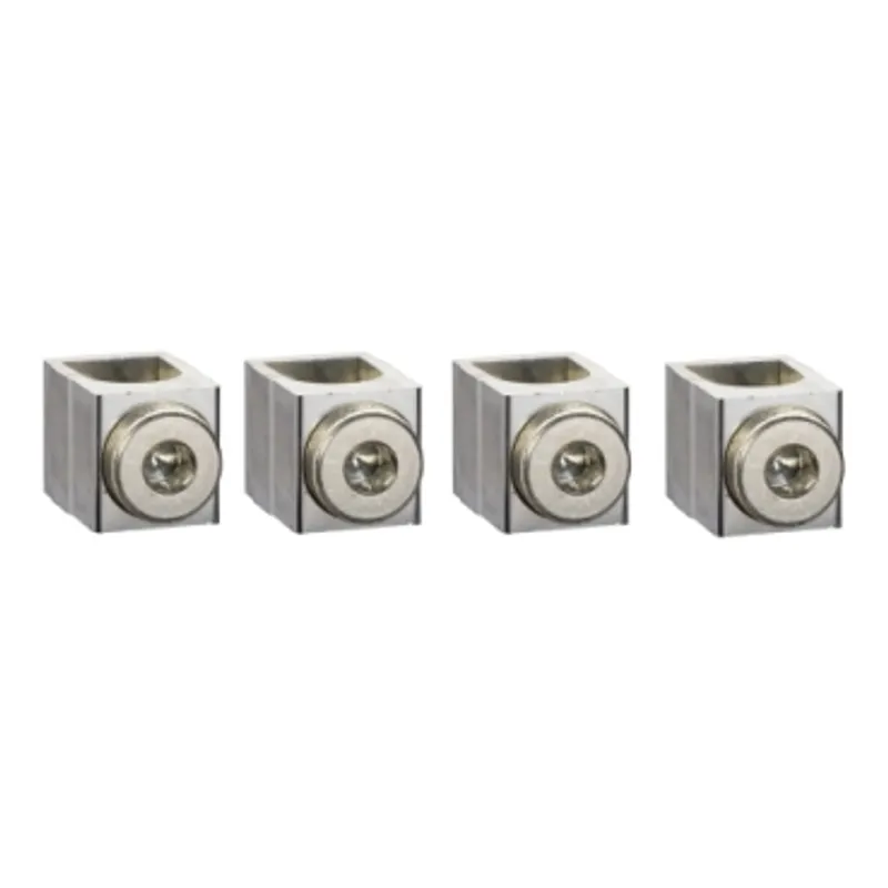Aluminium bare cable connectors, ComPacT NSX, for 1 cable 25mm² to 95mm², 250A, set of 4 parts — photo 1 of 3