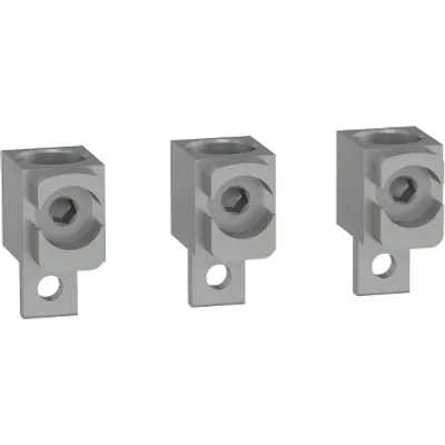 Aluminium bare cable connectors, ComPacT NSX, for 1 cable 120mm² to 240mm², 250A, set of 3 parts