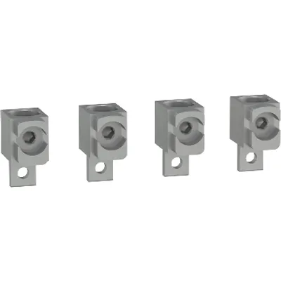 Aluminium bare cable connectors, ComPacT NSX, for 1 cable 120mm² to 240mm², 250A, set of 4 parts