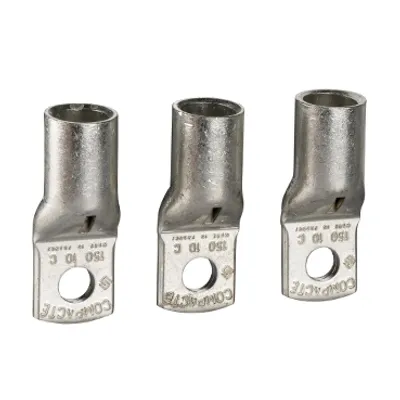 Crimp lugs for copper cable, ComPacT NSX100/250, 150mm², set of 3 parts