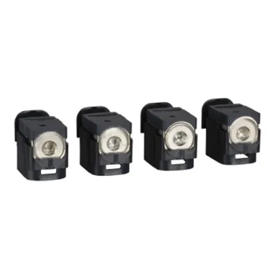 Aluminium bare cable connectors, ComPacT NSX, for 1 cable 120mm² to 185mm², 250A, set of 4 parts
