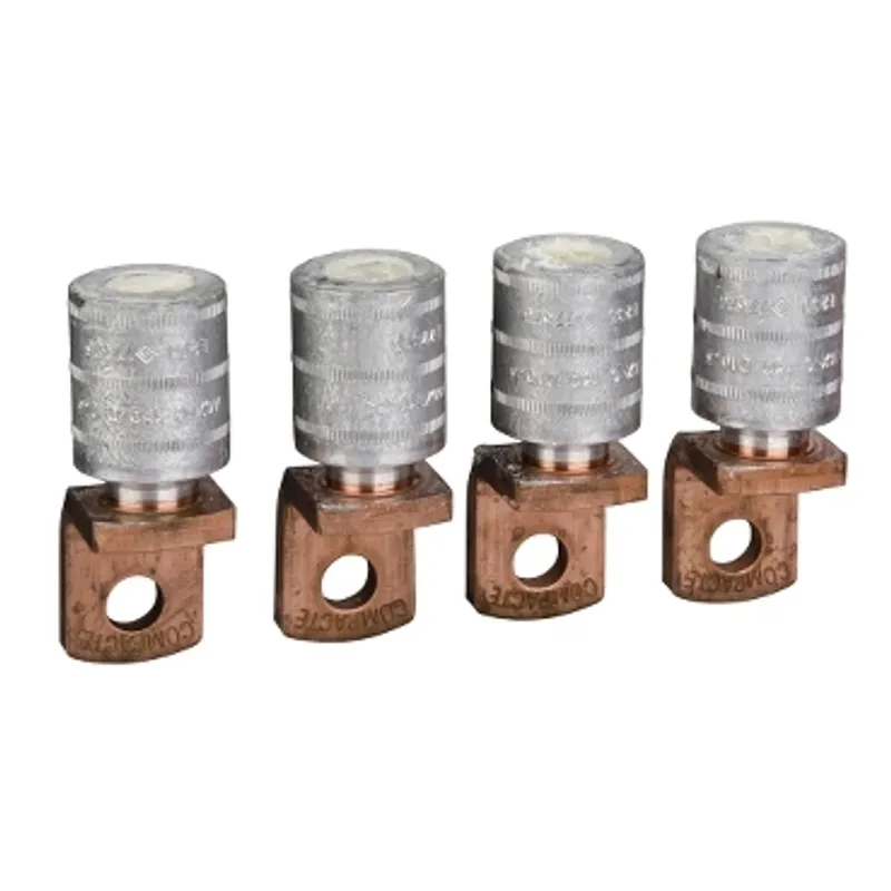 Crimp lugs for aluminium cable, ComPacT NSX100/250, 185mm², set of 4 parts