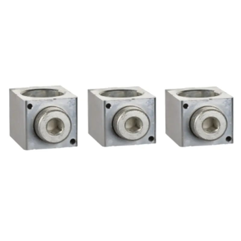 Aluminium bare cable connectors, ComPacT NSX, for 1 cable 35mm² to 300mm², 630A, set of 3 parts — photo 1 of 3