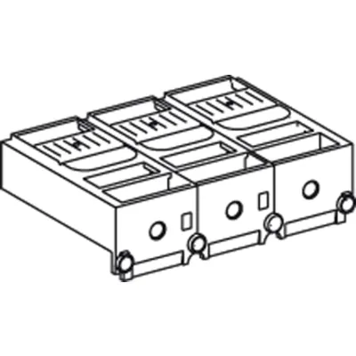 Short terminal shield, PowerPact L, 3 poles, with gasket