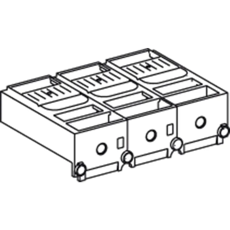 Short terminal shield, PowerPact L, 3 poles, with gasket