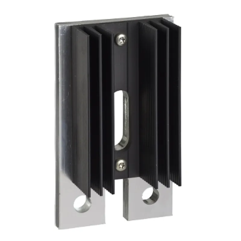 connection plate with heatsink, ComPact NSX400DC to NSX630DC, parallel or serial connection of 2 poles, 1 part