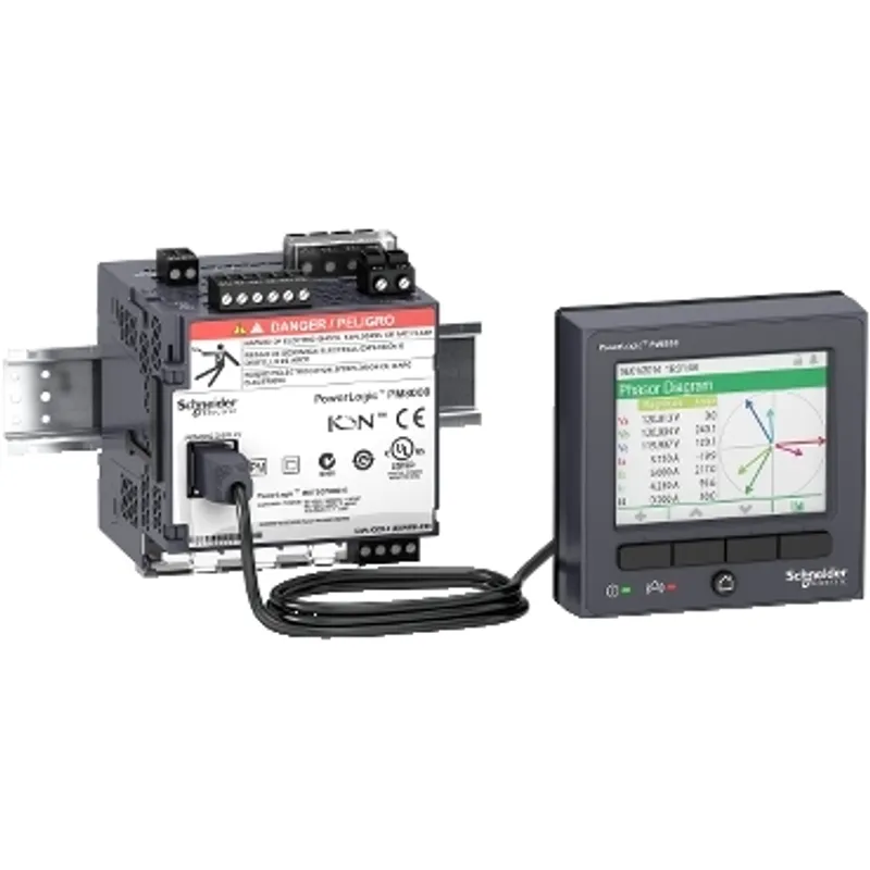 Power quality meter, PowerLogic PM8000, Standard, transducer and remote display, 512 MB, 256 s/c — photo 4 of 4