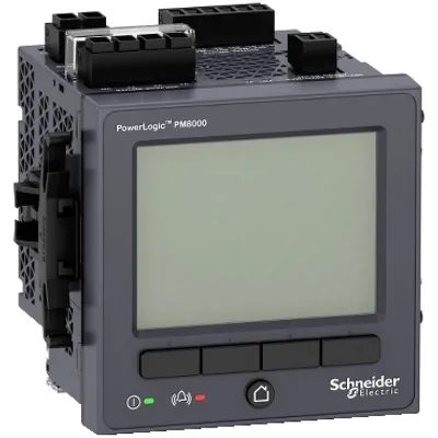 Power quality meter, PowerLogic PM8000, Advanced, integrated display, 512 MB, 512 s/c
