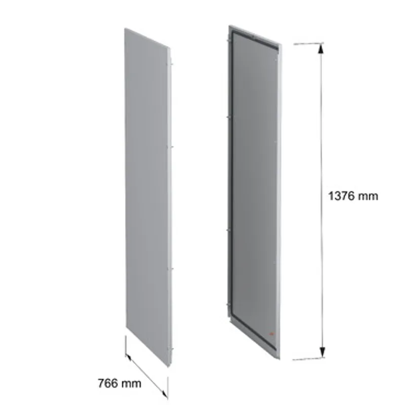 Side panels, PanelSeT SFN, for electrical enclosure H1400 D800mm, external fixing, set of 2 — photo 2 of 9