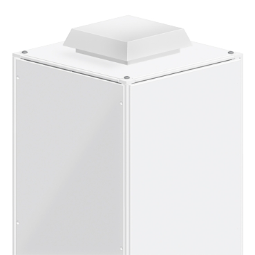 ClimaSys forced vent. roof, 575m3/h, 230V, with roof outlet grille and filter G2, white (RAL 9003)