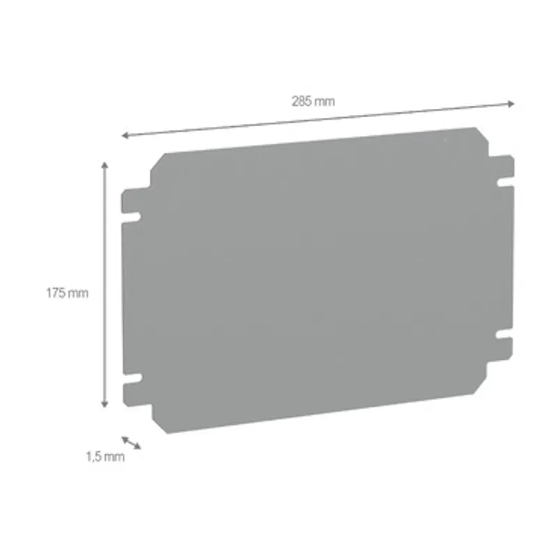 Plain mounting plate H200xW300mm made of galvanised sheet steel — photo 2 of 2