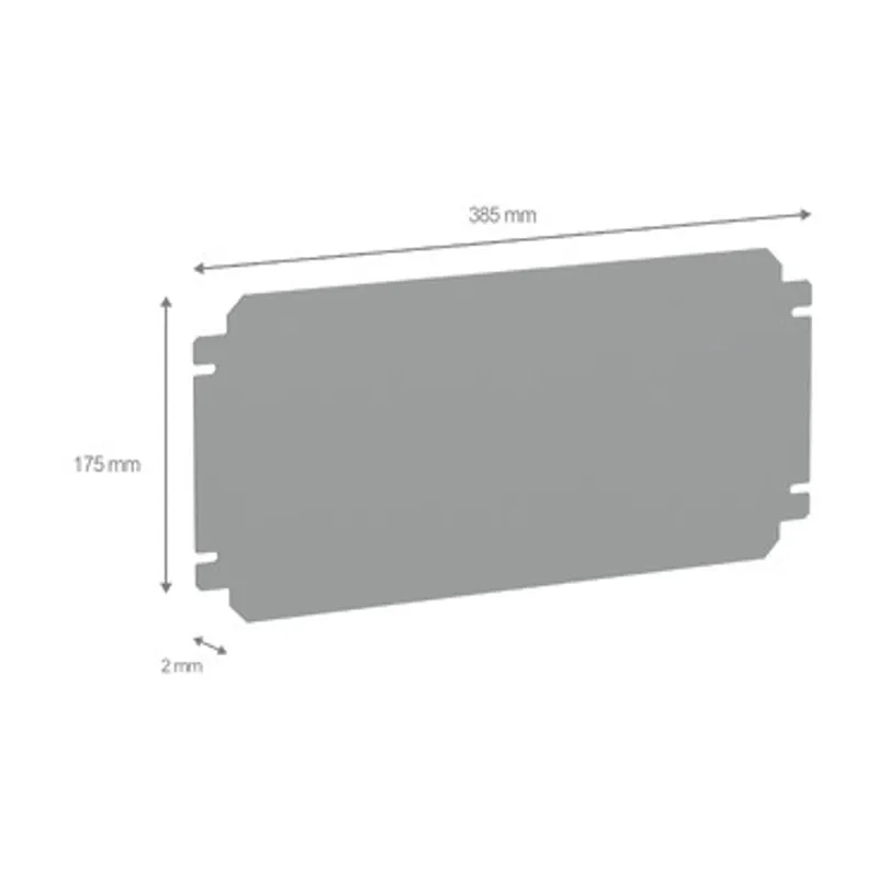 Plain mounting plate H200xW400mm made of galvanised sheet steel — photo 2 of 2