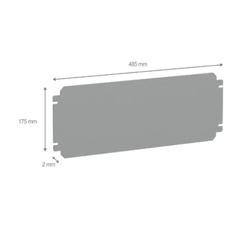 Plain mounting plate H200xW500mm made of galvanised sheet steel — photo 2 of 2