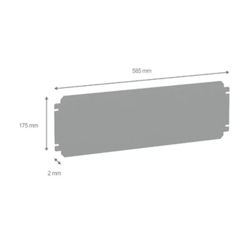 Plain mounting plate H200xW600mm made of galvanised sheet steel — photo 2 of 2