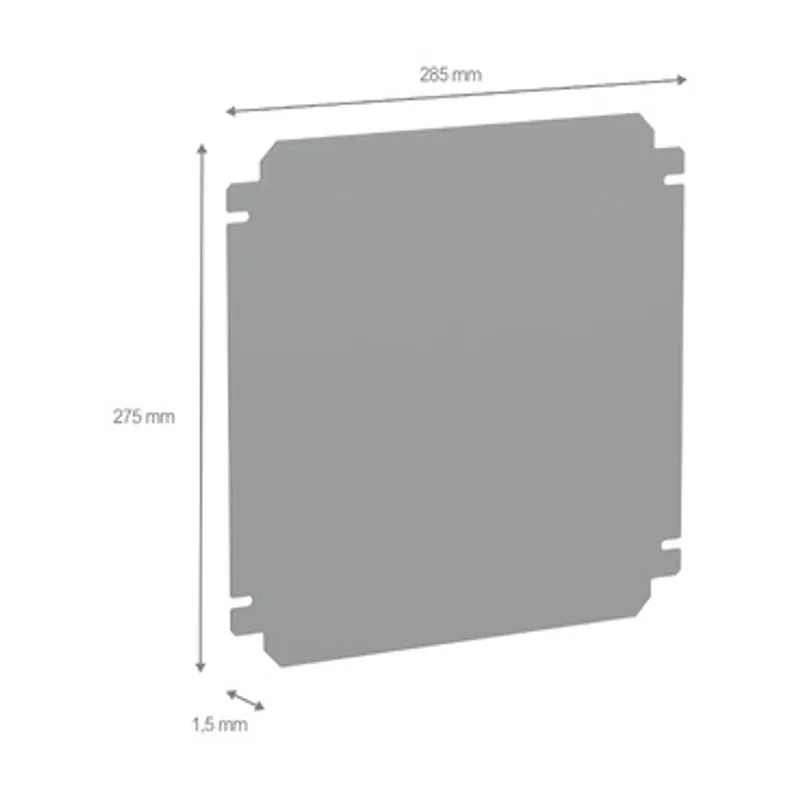Plain mounting plate H300xW300mm made of galvanised sheet steel — photo 2 of 2