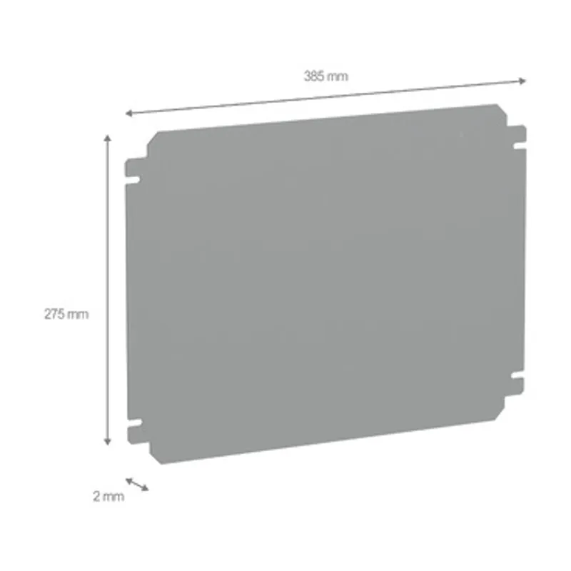 Plain mounting plate H300xW400mm made of galvanised sheet steel — photo 2 of 2