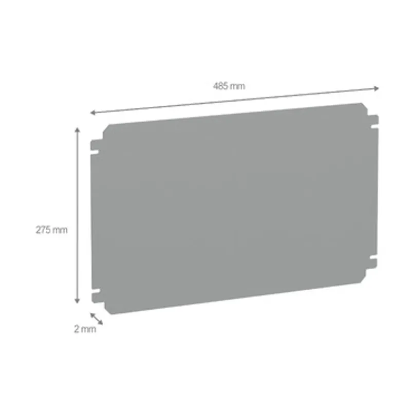 Plain mounting plate H300xW500mm made of galvanised sheet steel — photo 2 of 2