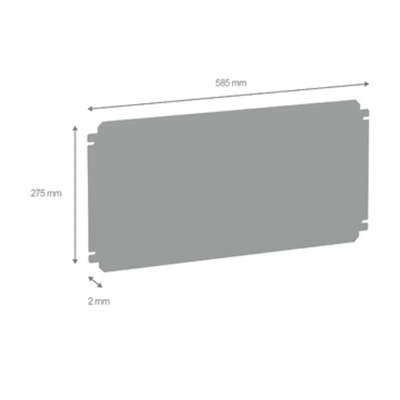 Plain mounting plate H300xW600mm made of galvanised sheet steel — photo 2 of 2