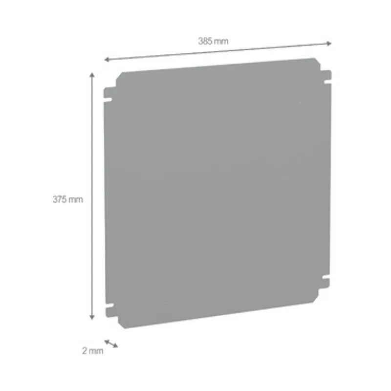 Plain mounting plate H400xW400mm made of galvanised sheet steel — photo 2 of 2