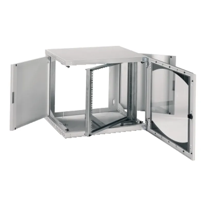 Wall-Mounted Open Box 18U W600 D500 Swing 19" Glazed Door R7035