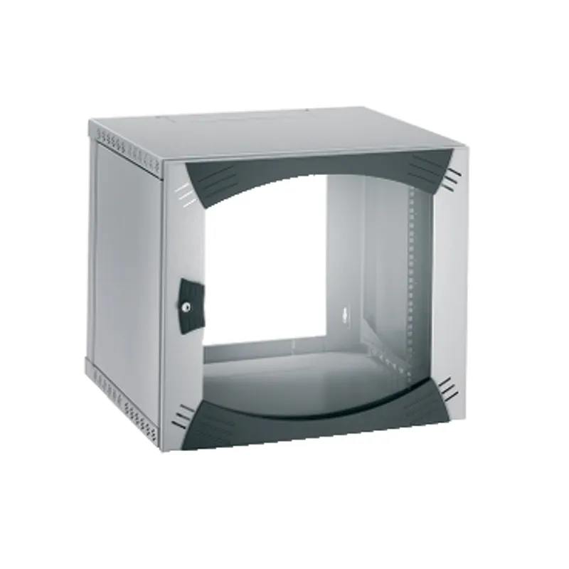 Wall-Mounted Open Box 6U W600 D400 Fixed 19" Glazed Door R7035