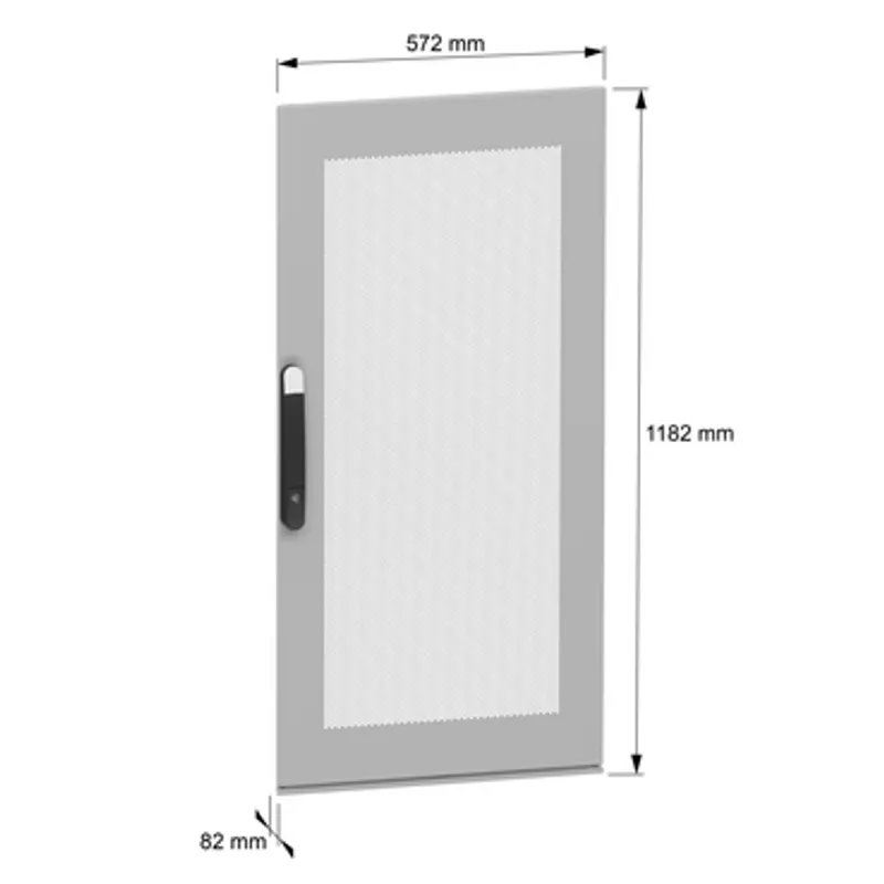 Ventilated single door;PanelSeT SFN;for 19" electronic enclosure H1200 W600mm — photo 2 of 6