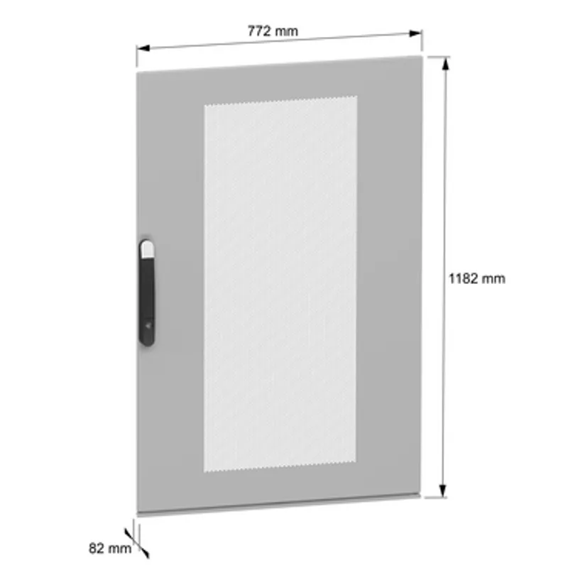 Ventilated single door;PanelSeT SFN;for 19" electronic enclosure H1200 W800mm — photo 2 of 6