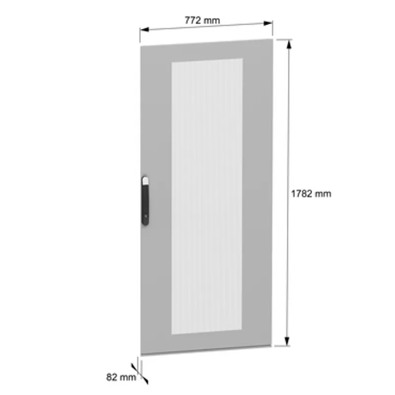 Ventilated single door;PanelSeT SFN;for 19" electronic enclosure H1800 W800mm — photo 2 of 6