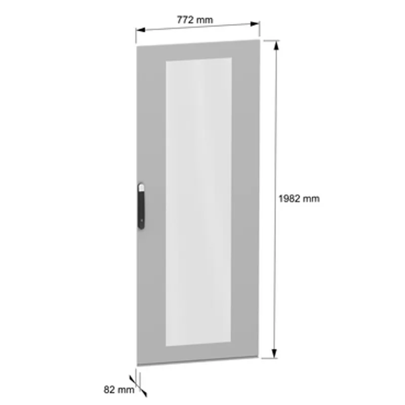 Ventilated single door;PanelSeT SFN; for 19" electronic enclosure H2000 W800mm — photo 2 of 6