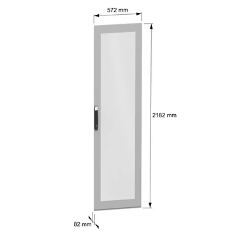 Ventilated single door;PanelSeT SFN;for 19" electronic enclosure H2200 W600mm — photo 2 of 6