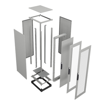 Ventilated single door;PanelSeT SFN;for 19" electronic enclosure H2200 W600mm — photo 3 of 6