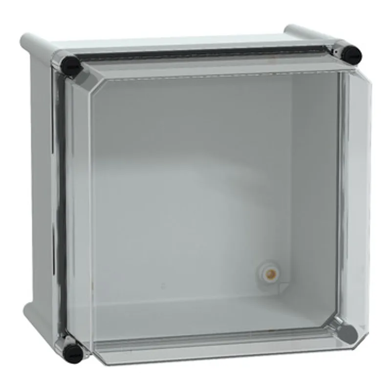 PLS box, polyester rear, transparent PC cover IP66 27x27x23cm — photo 1 of 4