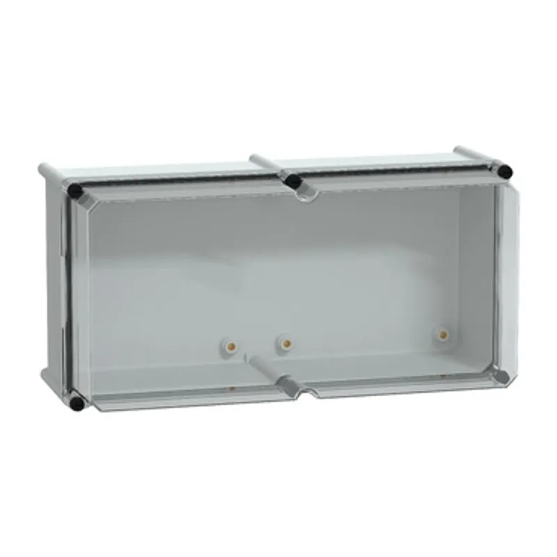 PLS box, polyester rear, transparent PC cover IP66 27x54x23cm — photo 1 of 4