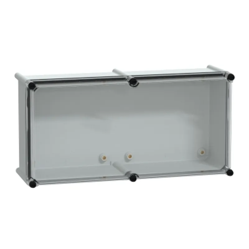 PLS box, polyester rear, transparent PC cover IP66 27x54x18cm — photo 1 of 4
