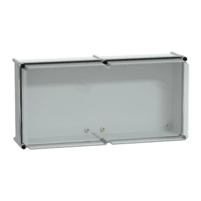 PLS box, polyester rear, transparent PC cover IP66 36x72x23cm