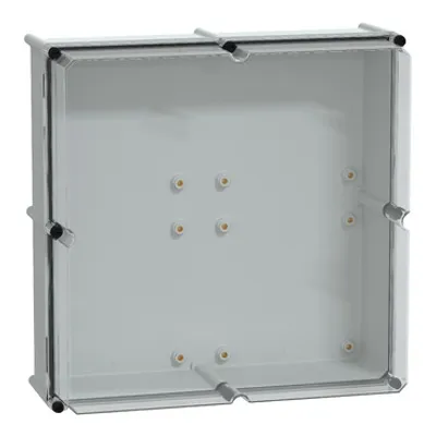 PLS box, polyester rear, transparent PC cover IP66 54x54x23cm