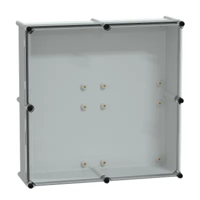 PLS box, polyester rear, transparent PC cover IP66 54x54x18cm