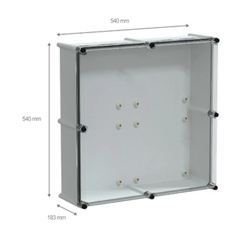 PLS box, polyester rear, transparent PC cover IP66 54x54x18cm — photo 2 of 4