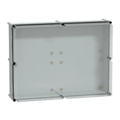 PLS box, polyester rear, transparent PC cover IP66 54x72x23cm