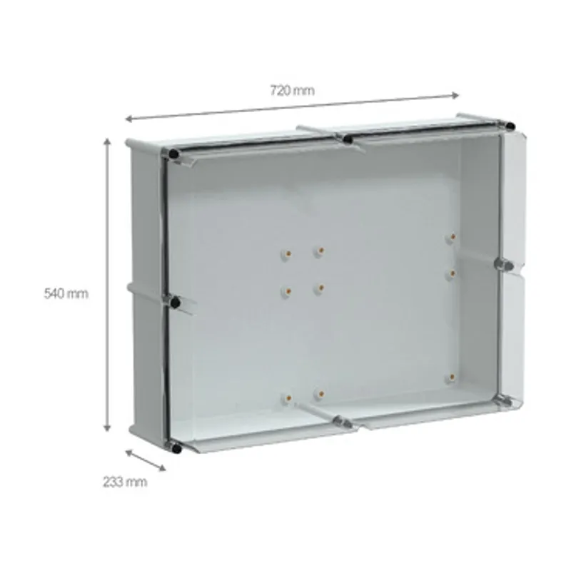 PLS box, polyester rear, transparent PC cover IP66 54x72x23cm — photo 2 of 4