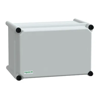 PLS box, polyester rear, opaque PC cover IP66 18x27x18cm